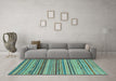 Machine Washable Abstract Light Blue Modern Rug in a Living Room, wshabs2271lblu