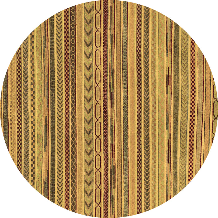 Round Machine Washable Abstract Brown Modern Rug, wshabs2271brn