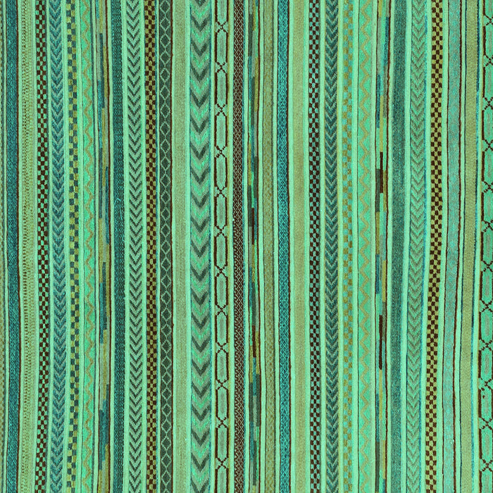 Square Abstract Turquoise Modern Rug, abs2271turq