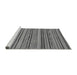 Sideview of Machine Washable Abstract Gray Modern Rug, wshabs2271gry