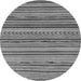 Round Machine Washable Abstract Gray Modern Rug, wshabs2271gry