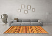 Machine Washable Abstract Orange Modern Area Rugs in a Living Room, wshabs2271org