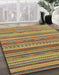 Abstract Metallic Gold Modern Rug in Family Room, abs2271