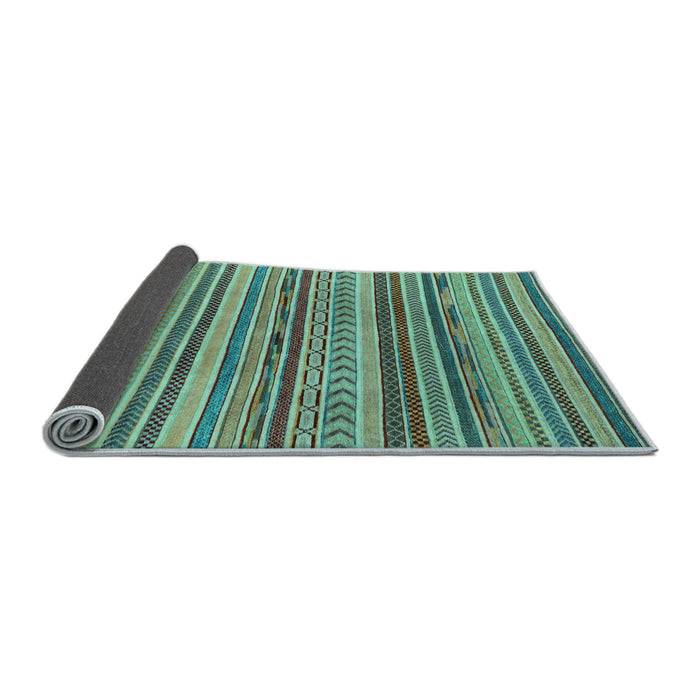 Sideview of Abstract Light Blue Modern Rug, abs2271lblu