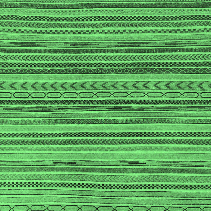 Square Machine Washable Abstract Emerald Green Modern Area Rugs, wshabs2271emgrn