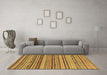 Machine Washable Abstract Brown Modern Rug in a Living Room,, wshabs2271brn