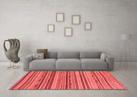 Machine Washable Abstract Red Modern Rug, wshabs2271red