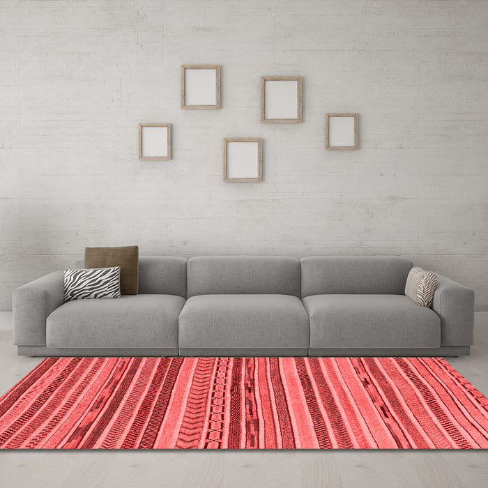 Modern Red Washable Rugs