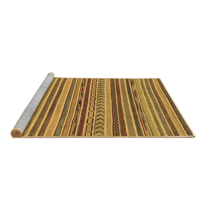 Sideview of Machine Washable Abstract Brown Modern Rug, wshabs2271brn