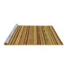 Sideview of Machine Washable Abstract Brown Modern Rug, wshabs2271brn