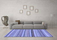 Machine Washable Abstract Blue Modern Rug, wshabs2272blu