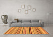 Machine Washable Abstract Orange Modern Area Rugs in a Living Room, wshabs2272org