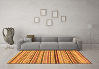 Machine Washable Abstract Orange Modern Rug, wshabs2272org