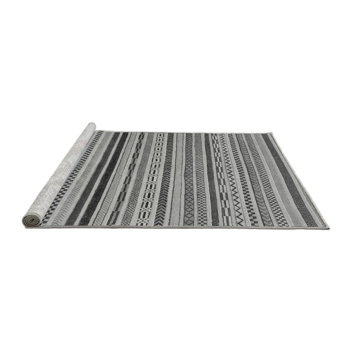 Sideview of Machine Washable Abstract Gray Modern Rug, wshabs2272gry