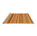 Sideview of Machine Washable Abstract Orange Modern Area Rugs, wshabs2272org