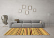 Machine Washable Abstract Brown Modern Rug in a Living Room,, wshabs2272brn