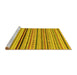 Sideview of Machine Washable Abstract Yellow Modern Rug, wshabs2272yw