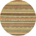 Round Machine Washable Abstract Sienna Brown Rug, wshabs2272