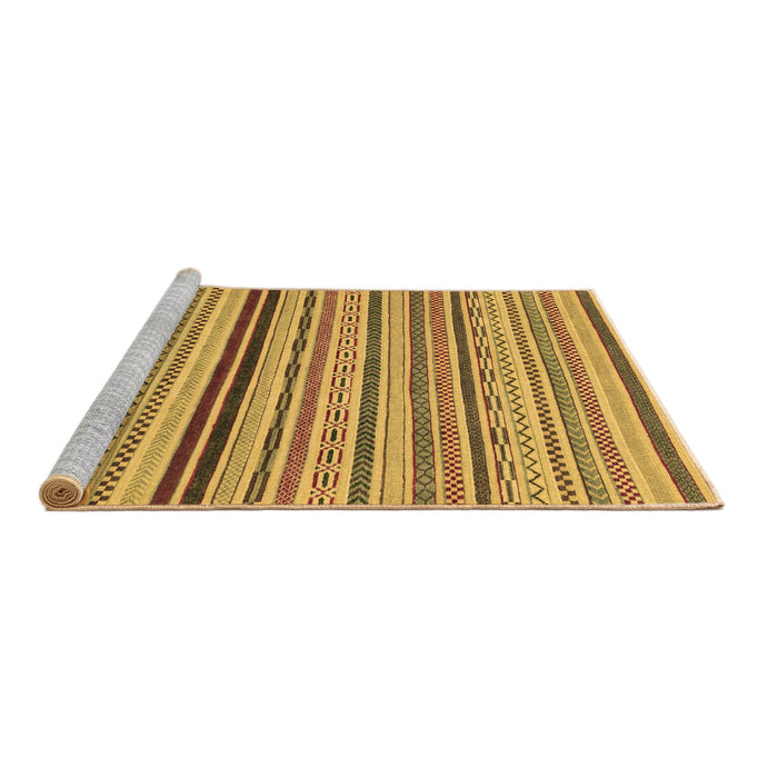 Sideview of Machine Washable Abstract Brown Modern Rug, wshabs2272brn