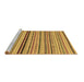 Sideview of Machine Washable Abstract Brown Modern Rug, wshabs2272brn