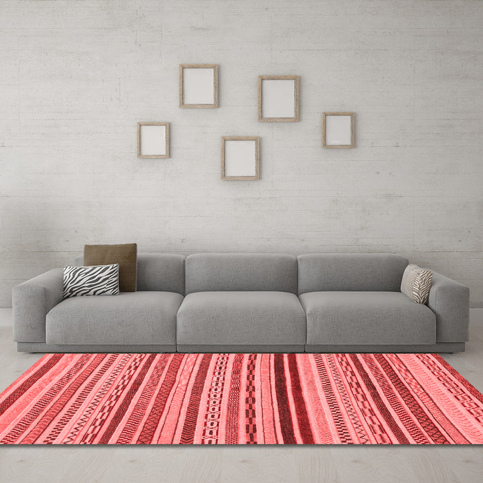 Modern Red Washable Rugs