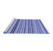 Sideview of Machine Washable Abstract Blue Modern Rug, wshabs2272blu