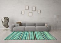 Machine Washable Abstract Light Blue Modern Rug, wshabs2272lblu