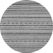 Round Machine Washable Abstract Gray Modern Rug, wshabs2273gry