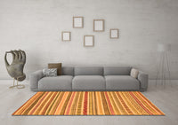 Machine Washable Abstract Orange Modern Rug, wshabs2273org