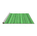 Sideview of Machine Washable Abstract Emerald Green Modern Area Rugs, wshabs2273emgrn