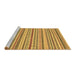 Sideview of Machine Washable Abstract Brown Modern Rug, wshabs2273brn