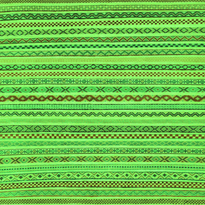 Square Machine Washable Abstract Green Modern Area Rugs, wshabs2273grn