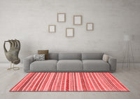 Machine Washable Abstract Red Modern Rug, wshabs2273red