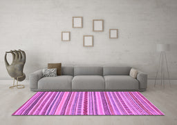 Machine Washable Abstract Purple Modern Area Rugs in a Living Room, wshabs2273pur