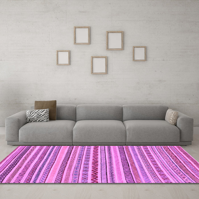 Machine Washable Abstract Purple Modern Area Rugs in a Living Room, wshabs2273pur