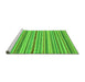 Sideview of Machine Washable Abstract Green Modern Area Rugs, wshabs2273grn