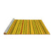 Sideview of Machine Washable Abstract Yellow Modern Rug, wshabs2273yw