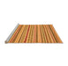 Sideview of Machine Washable Abstract Orange Modern Area Rugs, wshabs2273org