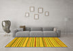 Machine Washable Abstract Yellow Modern Rug in a Living Room, wshabs2273yw