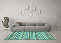 Machine Washable Abstract Light Blue Modern Rug, wshabs2273lblu