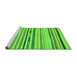 Sideview of Machine Washable Abstract Green Modern Area Rugs, wshabs2274grn