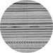 Round Abstract Gray Modern Rug, abs2274gry