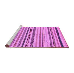 Sideview of Machine Washable Abstract Purple Modern Area Rugs, wshabs2274pur