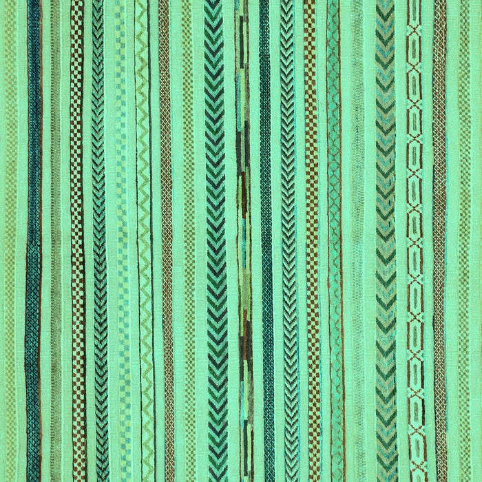 Square Abstract Turquoise Modern Rug, abs2274turq