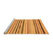 Sideview of Machine Washable Abstract Orange Modern Area Rugs, wshabs2274org