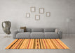 Machine Washable Abstract Orange Modern Area Rugs in a Living Room, wshabs2274org