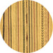 Round Abstract Brown Modern Rug, abs2274brn