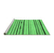 Sideview of Machine Washable Abstract Emerald Green Modern Area Rugs, wshabs2274emgrn