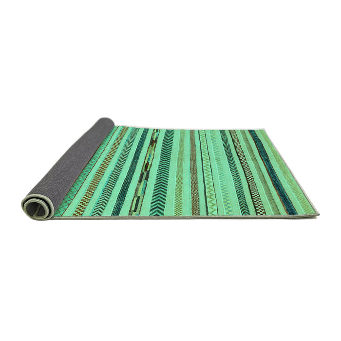 Sideview of Abstract Turquoise Modern Rug, abs2274turq