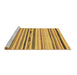 Sideview of Machine Washable Abstract Brown Modern Rug, wshabs2274brn